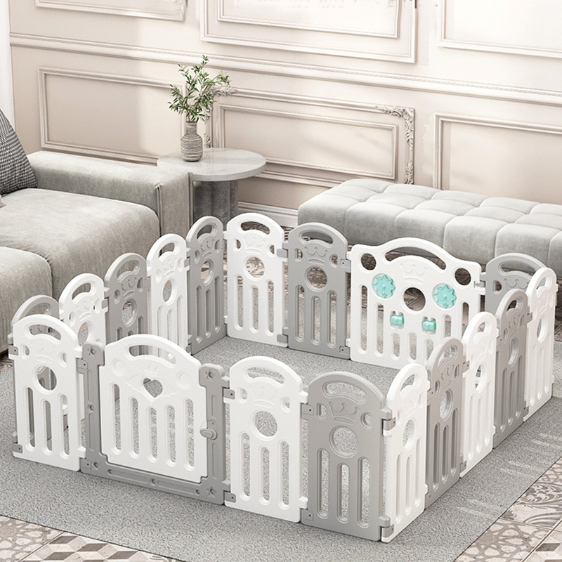 宝宝围栏儿童游戏室内圆形防护栏婴儿家用爬行垫床上地上两用玩具