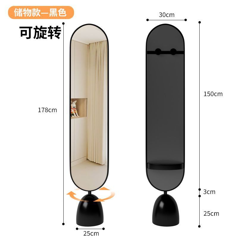 全身镜落地镜客厅卧室家用穿衣镜化妆可旋转现代极简网红轻奢镜子